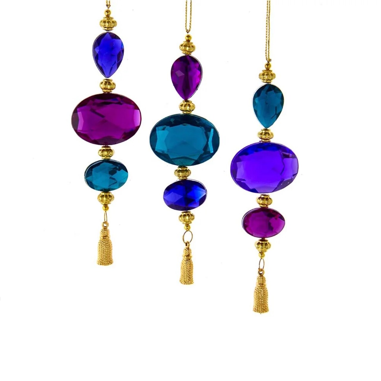 KSA Pack of 24 Peacock Dangle Christmas Pendant Ornaments 5.5"